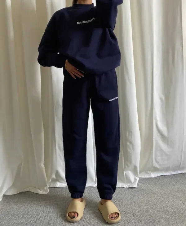 Mr Winston Navy Tracksuit bold Navy