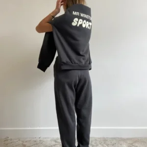 Mr Winston Vintage Tracksuit Black