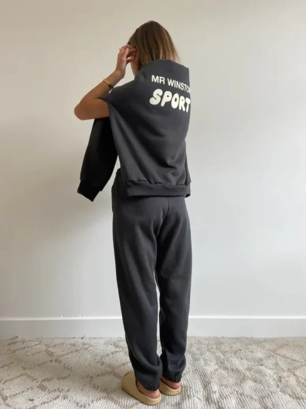 Mr Winston Vintage Tracksuit Black