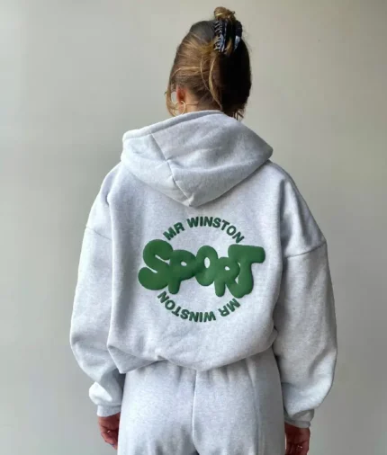 Mr Winston Grey Marle Puff Hoodie