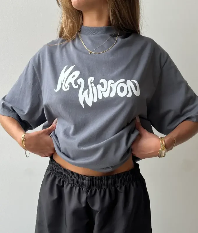 Mr Winston Vintage Grey T Shirt